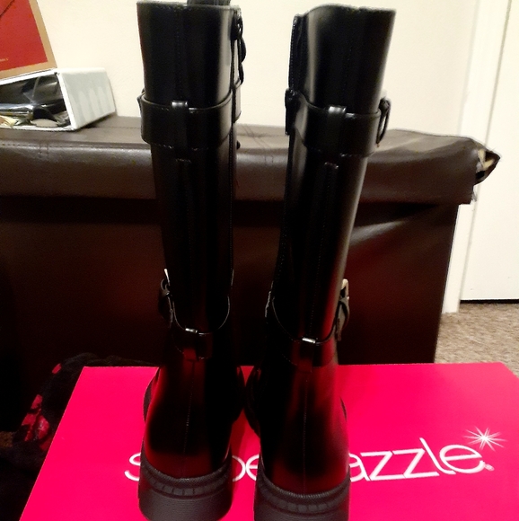 ShoeDazzle tall combat boots - Picture 5 of 5
